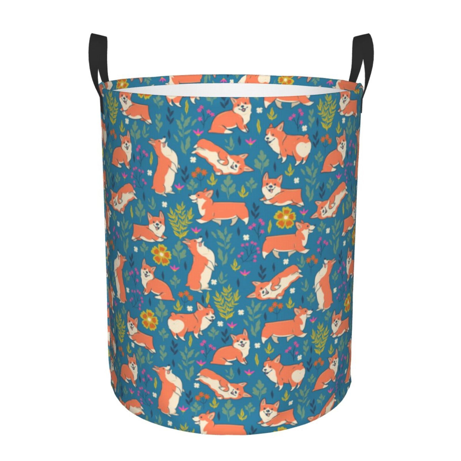 Corgi Cuddle Quilted Laundry Basket NCU0HTT075