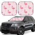 thumbnail image 1 of Qekee Cute Flamingo with Heart Foldable Car Sun Shade - 2-Pack, Car Windshield Sunshades, Foldable - Small, 1 of 7