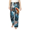 thumbnail image 1 of Qekee Cute Koi Fish Serenity Print Women Lounge Pants,Pajama Pants ,Comfy Sleepwear-Medium, 1 of 6