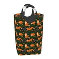 Qekee Cute Little Foxes Print Laundry Basket, Laundry Hamper