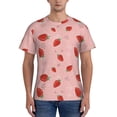 thumbnail image 1 of Qekee Cute Strawberry C Classic Fit T-Shirt Men's Shirt Men's Tight Short Sleeves for Exercise, Running, Mountaineering - Cute Strawberry C, 1 of 1