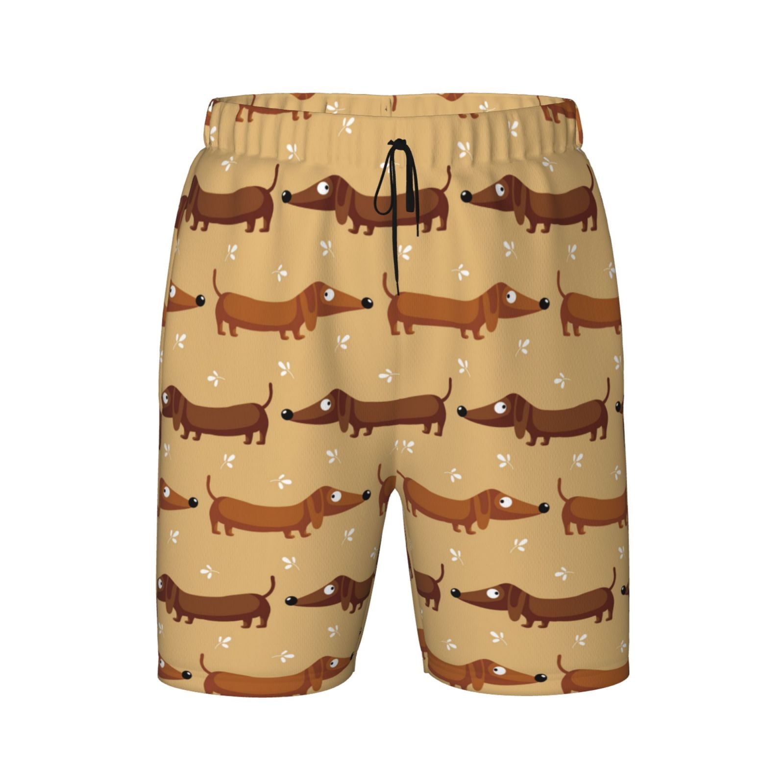 Qekee Dachshund Dog Puppy Boys Swim Trunks, Teen Beach Trunks with ...