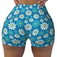 thumbnail image 1 of Qekee Daisies Flowers Women Workout Shorts, Sports shorts, Scrunch Butt Lifting Gym Shorts, Breathable Soft - X-Large, 1 of 9