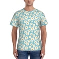 thumbnail image 1 of Qekee Daisy Floral A Classic Fit T-Shirt Men's Shirt Men's Tight Short Sleeves for Exercise, Running, Mountaineering - Daisy Floral A, 1 of 9