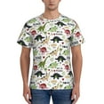 thumbnail image 1 of Qekee Dinosaur Classic Fit T-Shirt Men's Shirt Men's Tight Short Sleeves for Exercise, Running, Mountaineering - Dinosaur, 1 of 9