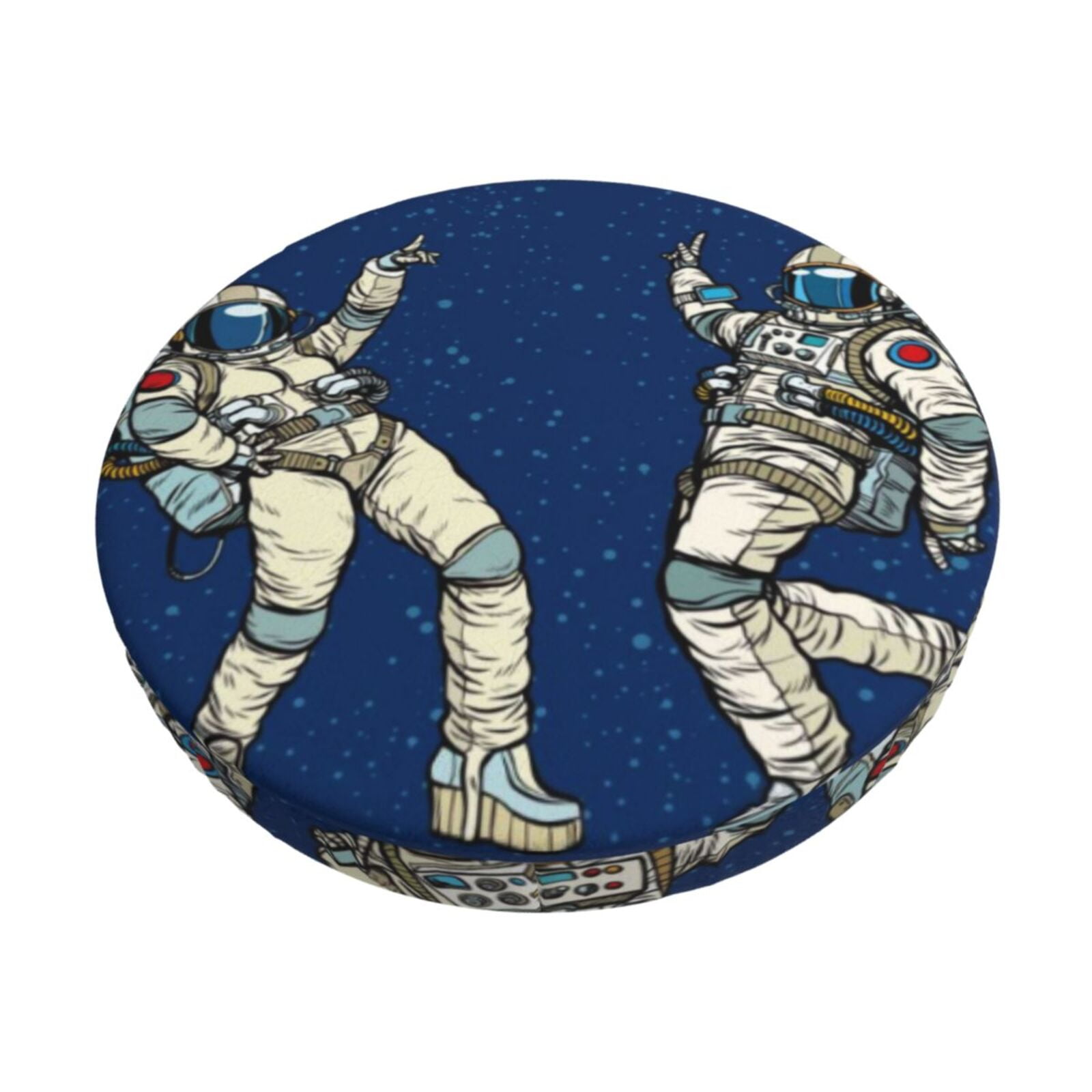 Qekee Disco party Astronaut Dancing Round Bar Chair Cushion Cover ...