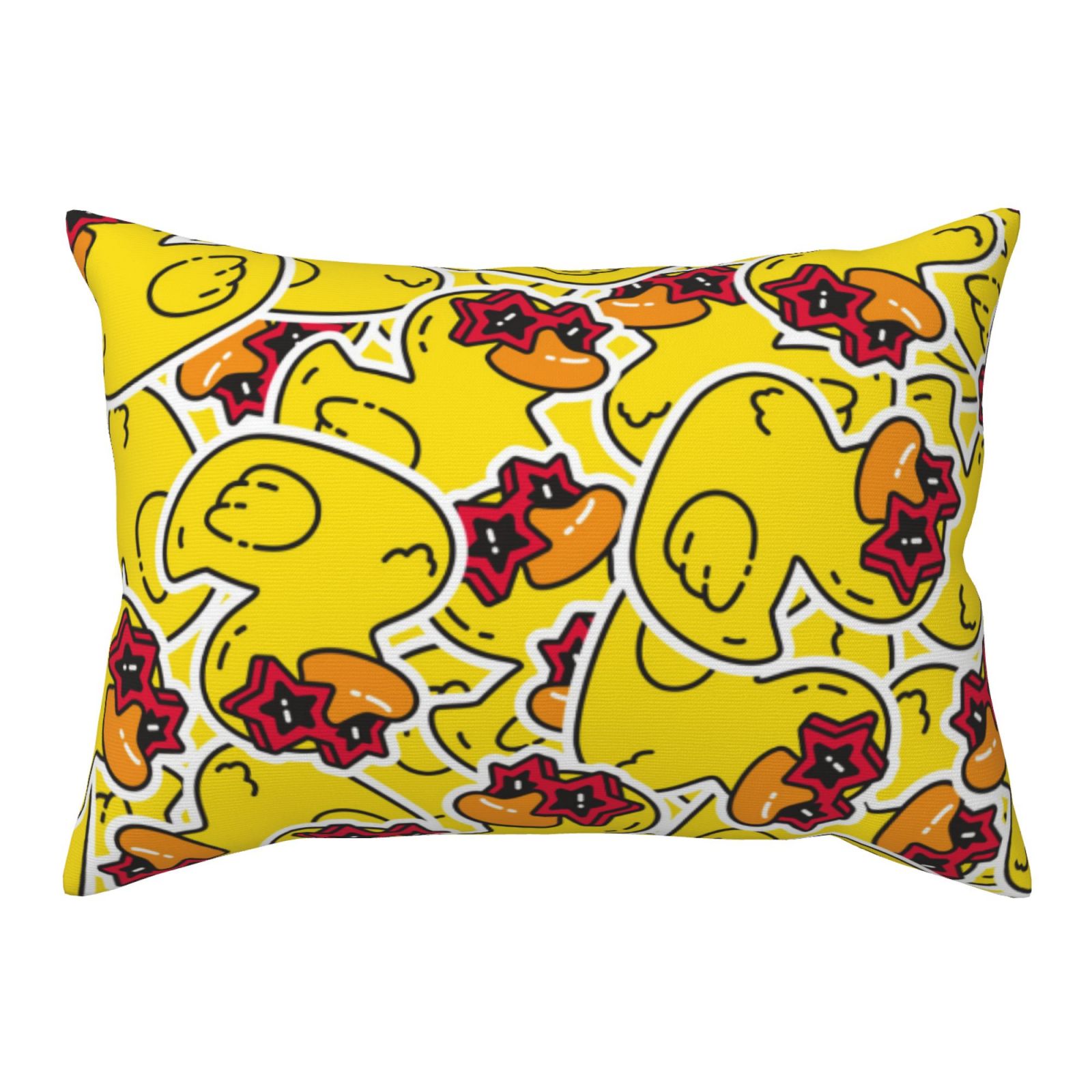 Qekee Duck with Star Sunglasses Print Pillow Cases,Soft Pillowcases