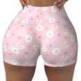 thumbnail image 1 of Qekee Easter Cute Rabbit Women Workout Shorts, Sports shorts, Scrunch Butt Lifting Gym Shorts, Breathable Soft - Large, 1 of 9