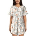 thumbnail image 1 of Qekee Flower Rabbit Women's Pajama Set Short Sleeve Sleepwear Summer Home Wear with Pockets Soft Short Sleeve Shirt - Flower Rabbit, 1 of 9
