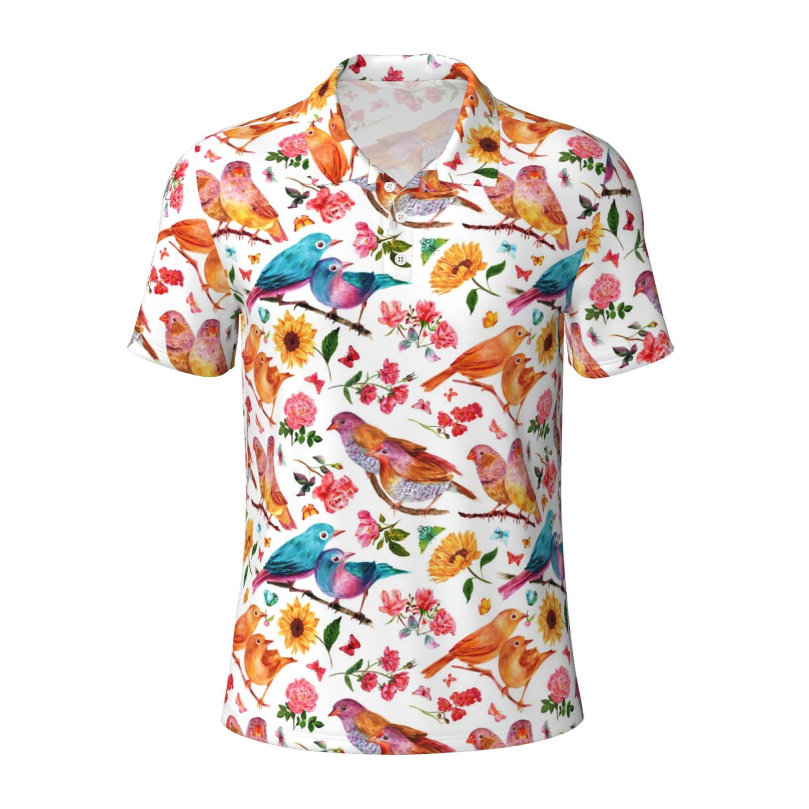 Berry Flowers Polo Shirt