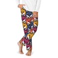 thumbnail image 1 of Qekee Fox Face Print Kids Pajama Pants, Teenagers' Bottom Sweatpants with Pockets,Boy's Sleep Pants Lounge Long Pants-XS(5-6), 1 of 6