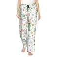 thumbnail image 1 of Qekee Frog and Mushrooms print Women Pajama Pants, 1 of 9