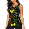 thumbnail image 1 of Qekee Game Play print Womens Workout Tank Tops Scoop Neck Loose Sleeveless Tops Athletic Gym Shirts, 1 of 9