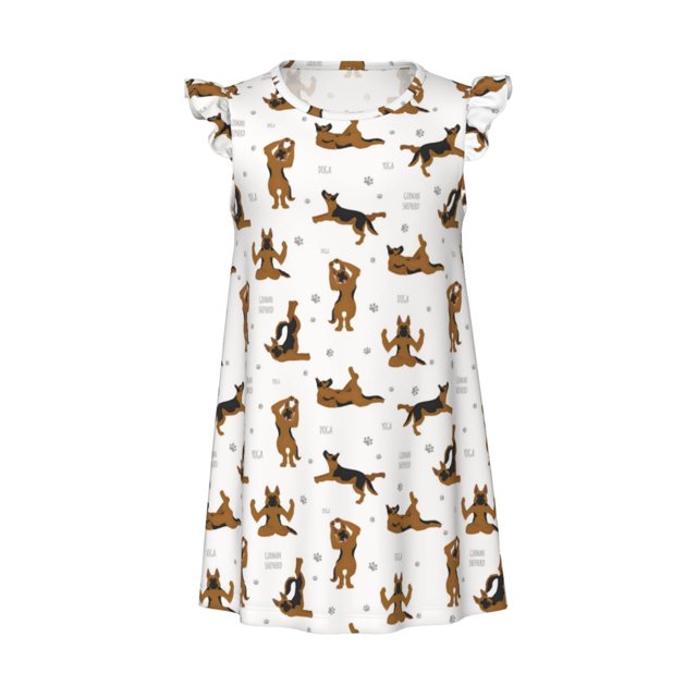 German Shepherd Pattern Print Dress