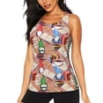 thumbnail image 1 of Qekee Gnomes Books Tea Cups print Womens Workout Tank Tops Scoop Neck Loose Sleeveless Tops Athletic Gym Shirts, 1 of 9