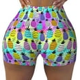 thumbnail image 1 of Qekee Graffiti Pineapples Women Workout Shorts, Sports shorts, Scrunch Butt Lifting Gym Shorts, Breathable Soft - Medium, 1 of 9