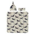 Qekee Horse for Newborn Swaddle Set with Matching Beanie Hat and