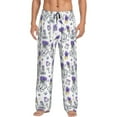 Qekee Lavender Bicycle Men's Straigh Pajama Pant