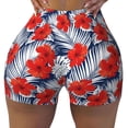 thumbnail image 1 of Qekee Leaves And Flowers Women Workout Shorts, Sports shorts, Scrunch Butt Lifting Gym Shorts, Breathable Soft - XX-Large, 1 of 9