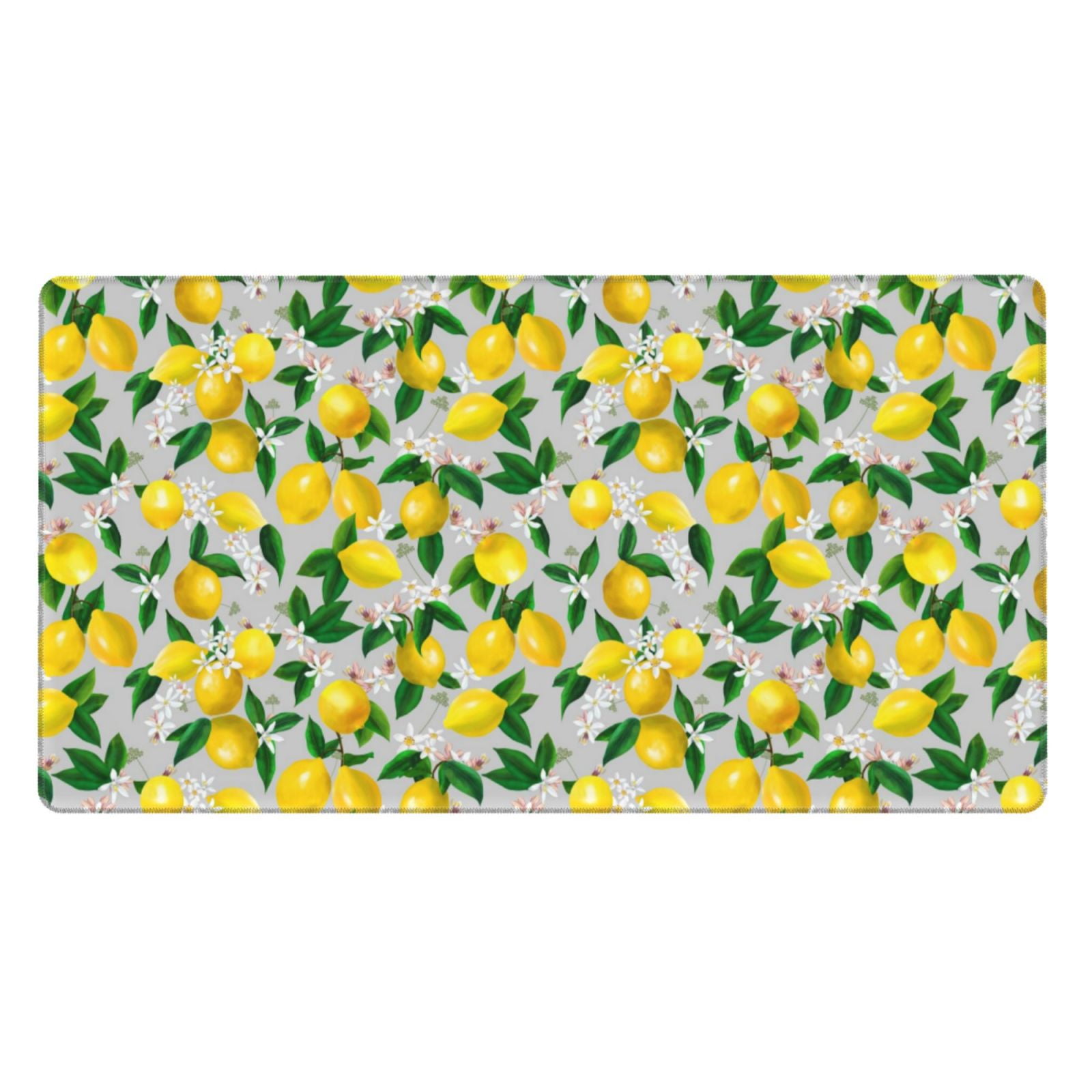 Qekee lemon1 print desk pad protector mouse pad office desk mat desk