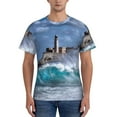 thumbnail image 1 of Qekee Lighthouse in Havana Classic Fit T-Shirt Men's Shirt Men's Tight Short Sleeves for Exercise, Running, Mountaineering - Lighthouse in Havana, 1 of 9