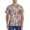 thumbnail image 1 of Qekee Lilies Flowers Classic Fit T-Shirt Men's Shirt Men's Tight Short Sleeves for Exercise, Running, Mountaineering - Lilies Flowers, 1 of 9