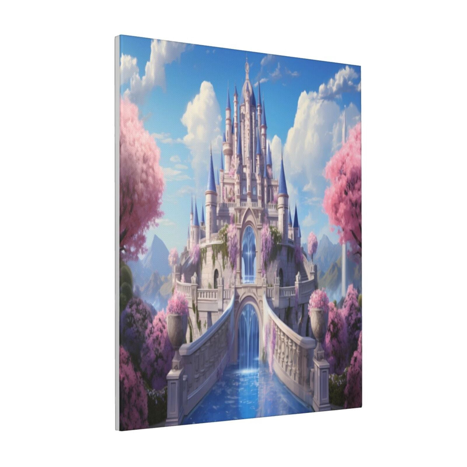 Qekee Majestic Fantasy Castle Print Canvas Decorative Picture,Wall Art ...