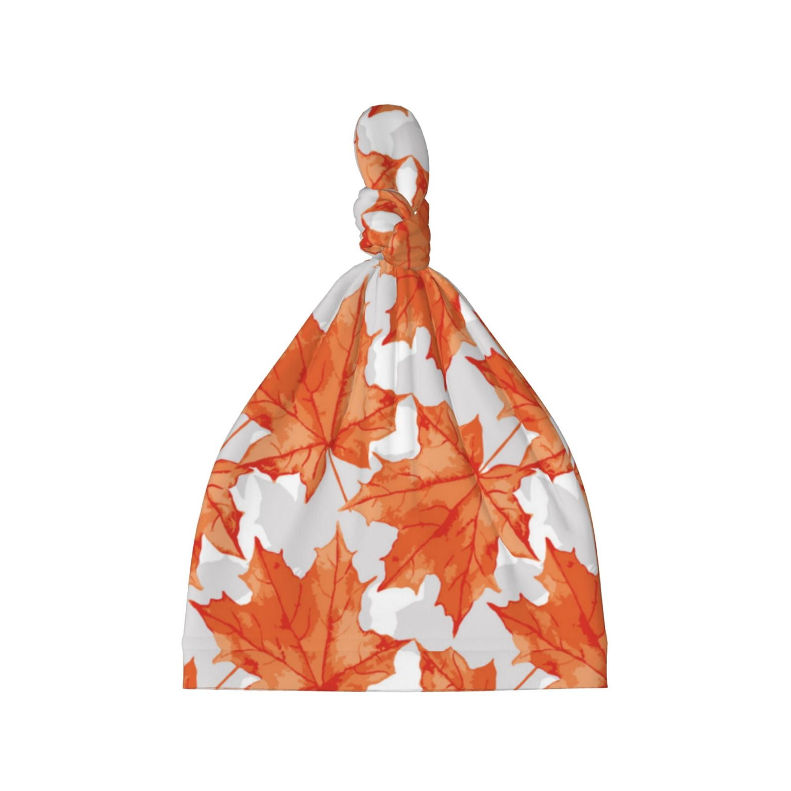 Qekee Maple Leaves A Print Newborn Baby Hospital Hat for Boy/Girl