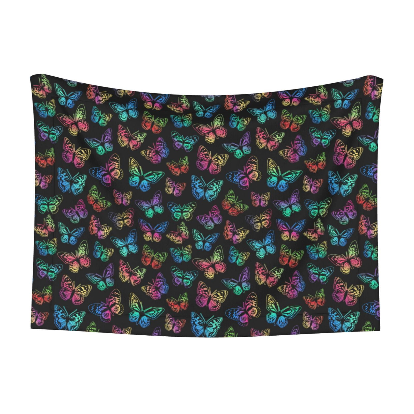 Qekee Multicolored Butterflies Print Pet Blankets Super Soft Fluffy