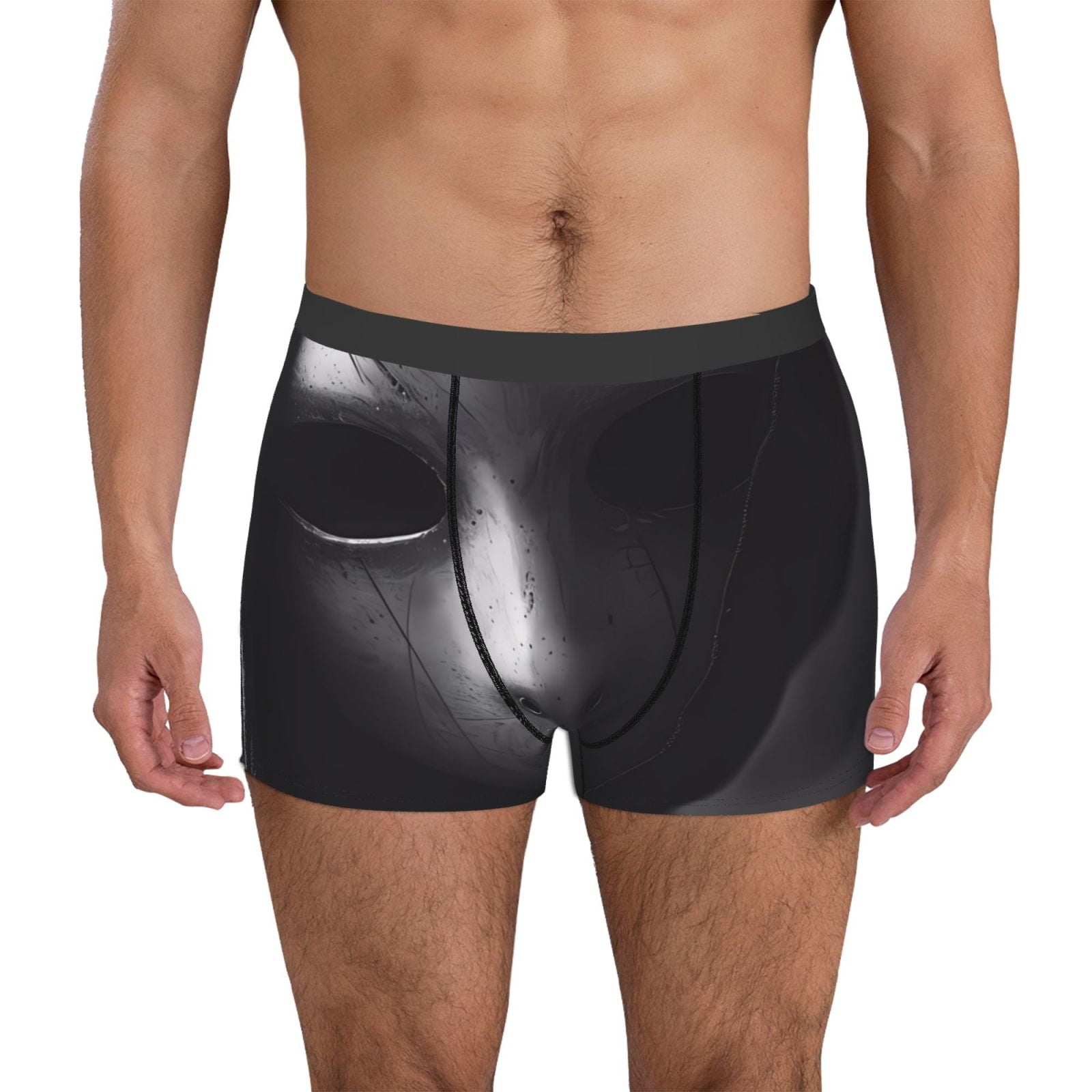 Qekee Mystical Masked Figure Monochrome for Men's Underwear Qekee Mystical Masked Figure Monochrome for Men's Underwear