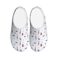 thumbnail image 1 of Qekee Nautical Lighthouse Sailboat Print TPR Cotton Slippers for Adults,Indoor Non-Slip House Shoes,Plush Home Floor Footwear Unisex-11, 1 of 7