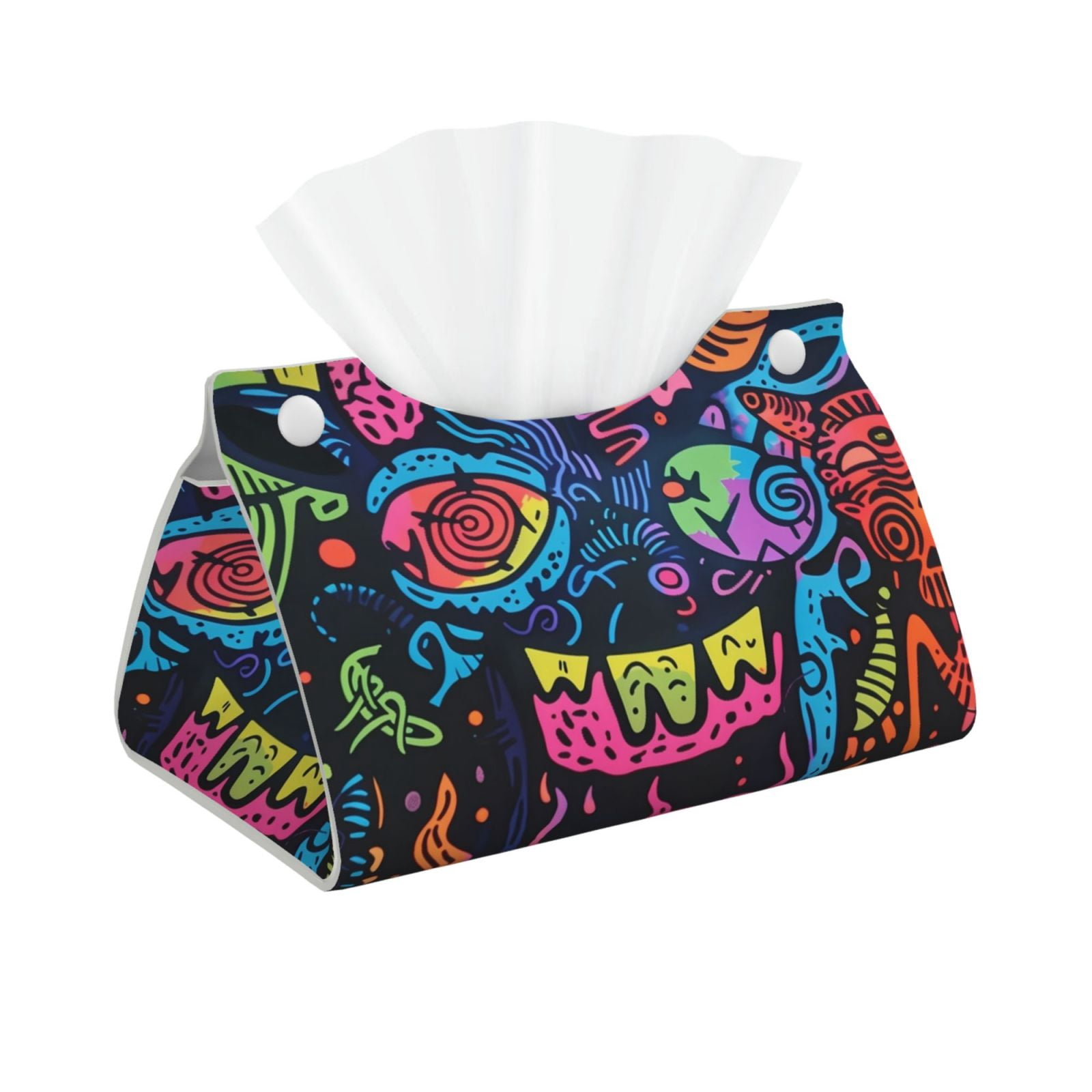 Qekee Neon Graffiti Urban Art Print Long Tissue Box Cover, Tissue ...