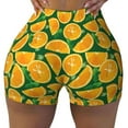 thumbnail image 1 of Qekee Orange Lemon Women Workout Shorts, Sports shorts, Scrunch Butt Lifting Gym Shorts, Breathable Soft - Large, 1 of 9