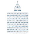 Qekee Party Shark Cute Pattern Newborn Receiving Blanket Beanie Set