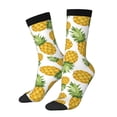 thumbnail image 1 of Qekee Pineapple Print Socks For Women Crew Socks Sporty Calf Socks Casual Socks Women, 1 of 6