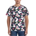 thumbnail image 1 of Qekee Rabbit And Rose Classic Fit T-Shirt Men's Shirt Men's Tight Short Sleeves for Exercise, Running, Mountaineering - Rabbit And Rose, 1 of 9