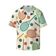thumbnail image 1 of Qekee Racket and Tennis Ball Men's Casual Short-sleeved Shirt, Button-up Collared Shirt with Pocket for Beach Vacation Yacht Travel - 4X-Large, 1 of 7
