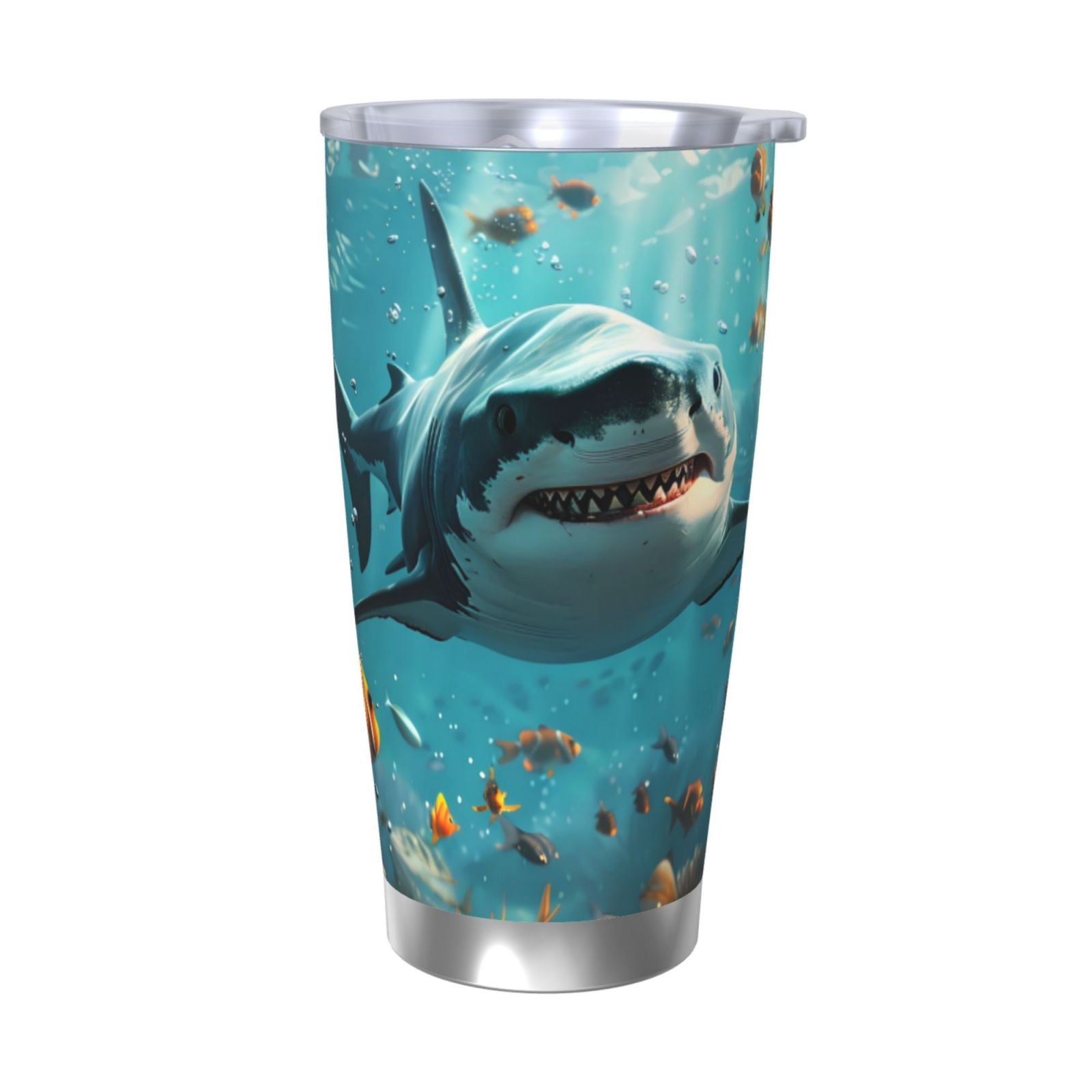 20oz Stainless Steel Tumbler With Straw Lid - Double Wall Vacuum Insulated, Medical Teeth Design, Fits Car Cup Holders