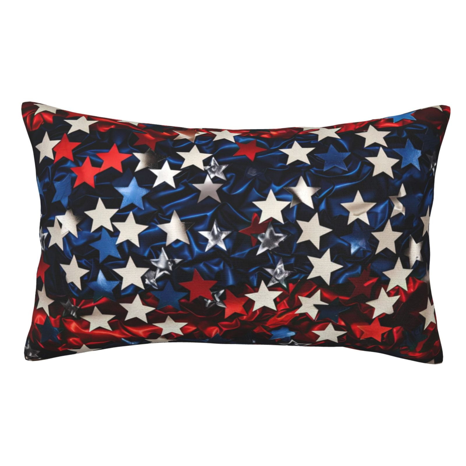 Qekee Red Blue White Stars for Pillow Cases, Pillowcases for Sleepers