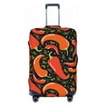 thumbnail image 1 of Qekee Red Hot Chili Elastic Luggage Cover, Double-sided Print, Invisible Zipper, for Travel, Business, Daily - Small, 1 of 9