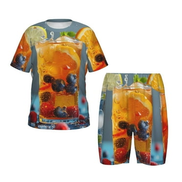 Kdxio Cowboy Pattern Short-sleeved Summer Pajama Set For Girls And Boys 