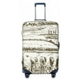 thumbnail image 1 of Qekee Rice Harvest Elastic Luggage Cover, Double-sided Print, Invisible Zipper, for Travel, Business, Daily - Small, 1 of 9
