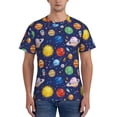 thumbnail image 1 of Qekee Space Planet Classic Fit T-Shirt Men's Shirt Men's Tight Short Sleeves for Exercise, Running, Mountaineering - Space Planet, 1 of 9