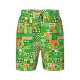 Qekee St Patrick's Day6 Boys Swim Trunks, Teen Beach Trunks with