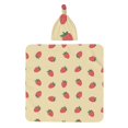 Qekee Strawberries Pattern Newborn Receiving Blanket Beanie Set Baby