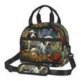 Qekee Sunflower Field Spotted Dog for Lunch Box for Women and men