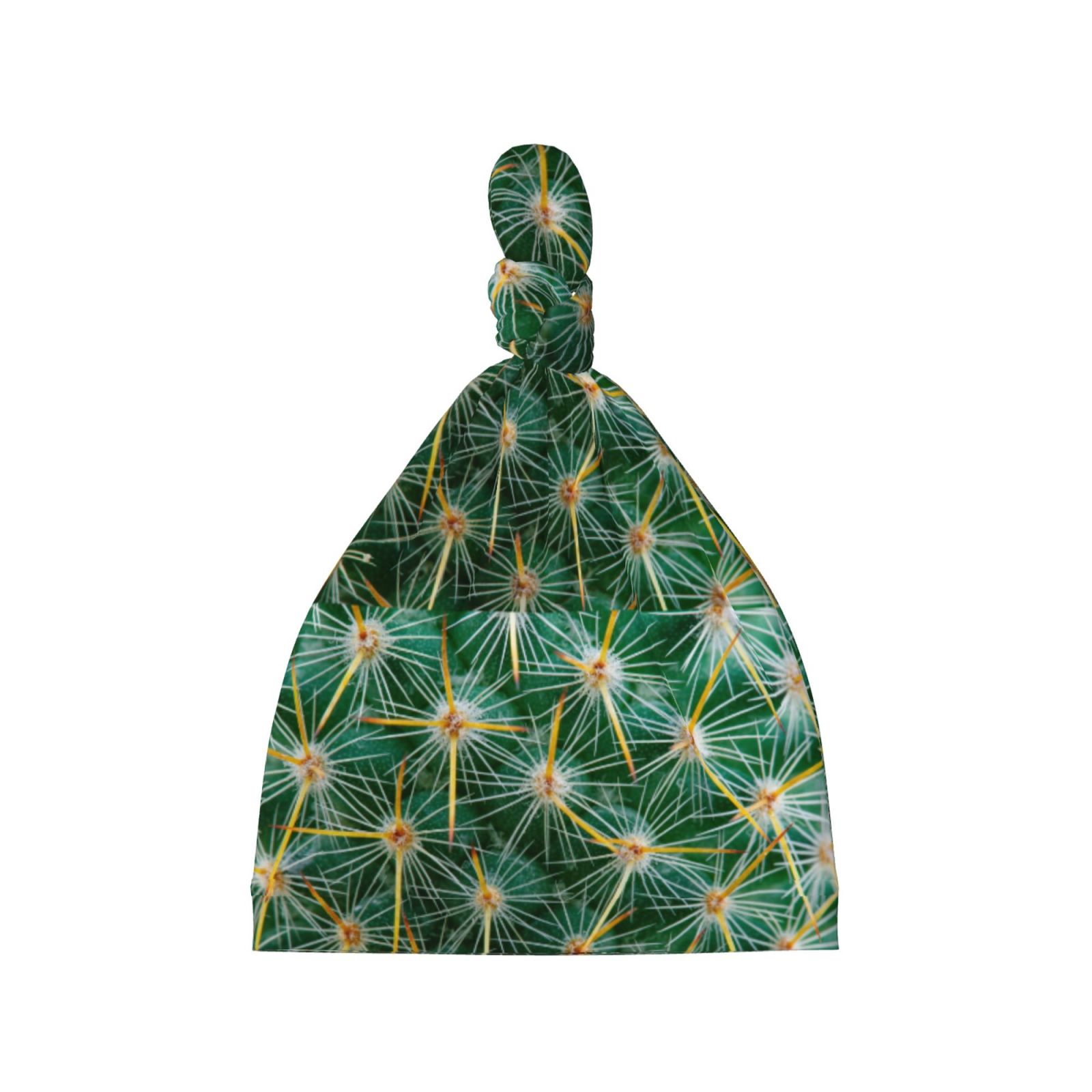Qekee Thorns Of Macro Cactus Print Newborn Baby Hospital Hat for Boy