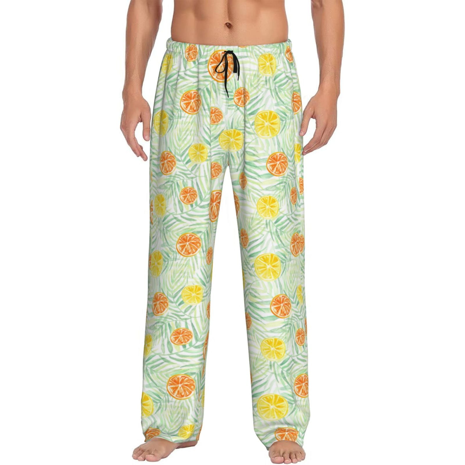 Qekee Tree Palms Lemon Men's Straigh Pajama Pant - Walmart.com