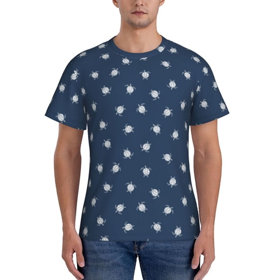 Qekee Turtle Classic Fit T-Shirt Men's Shirt Men's Tight Short Sleeves for Exercise, Running, Mountaineering - Turtle