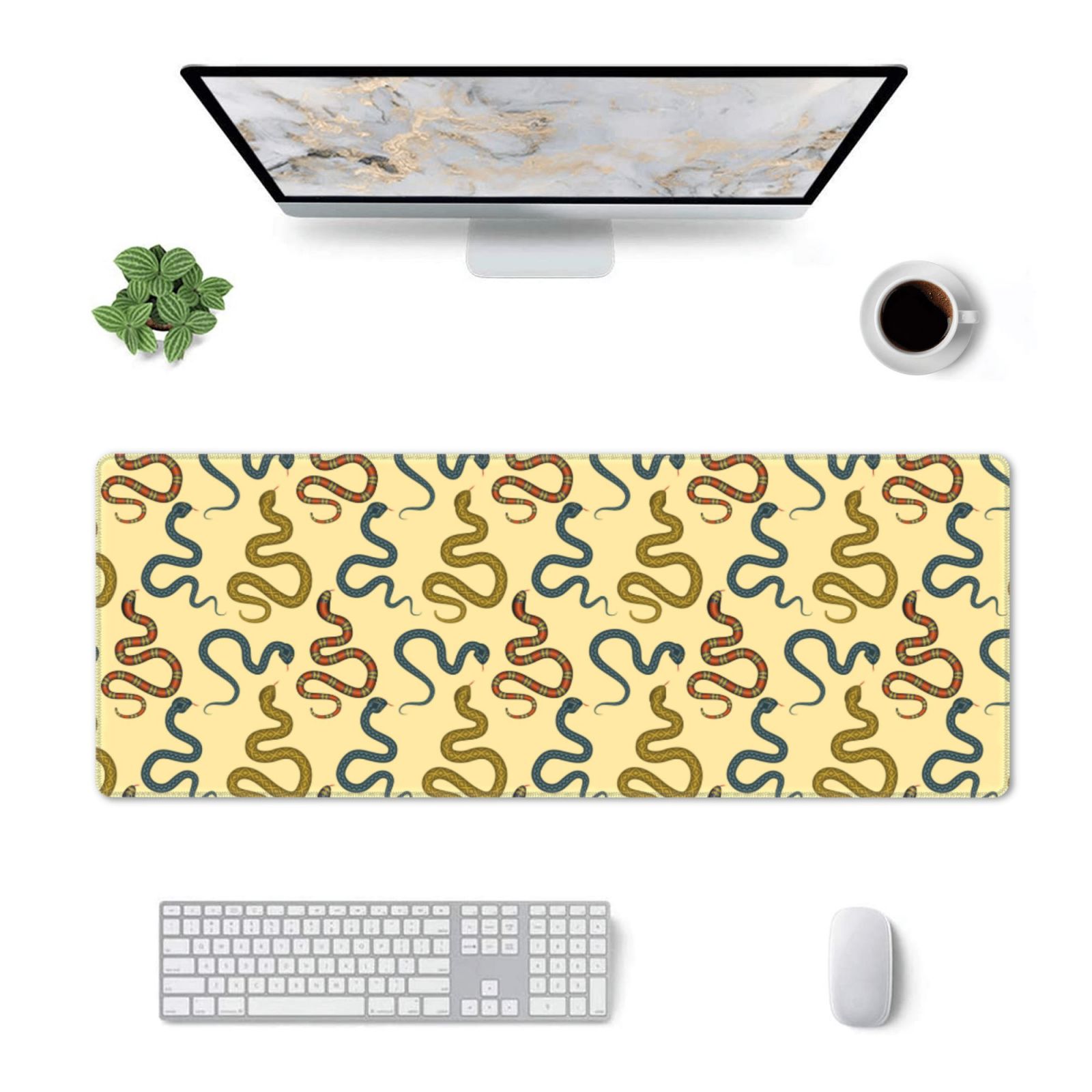Qekee Various Snake Print Mouse Pad,Desk Pad Protector,Office Desk Mat ...